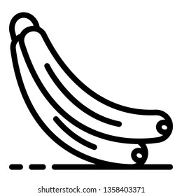 Banana bunch icon. Outline banana bunch vector icon for web design isolated on white background