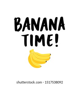 Banana bunch and inscription: That's bananas, hand-drawing of ink on a white background. It can be used for card, mug, brochures, poster, t-shirts, etc. 