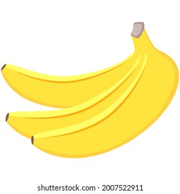 Gráfico de vectores de manga de banana aislado de frutas ilustraciones de blanco