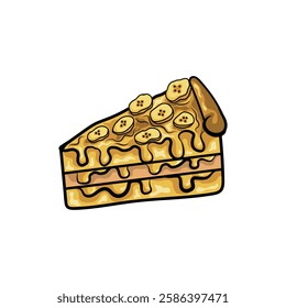 Banana cake is a cake that has a banana topping so it has a sweet taste