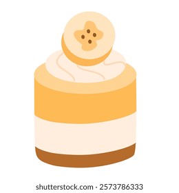 Banana caramel cheesecake sweet dessert
