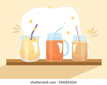 banana and carrot smoothies drink glasses