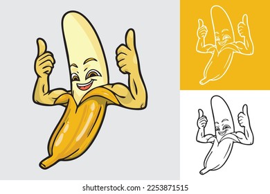 banana cartoon character vector art