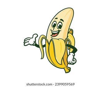 Banana cartoon mascot illustration character vector clip art