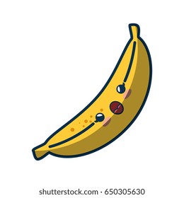 banana cartoon smiley
