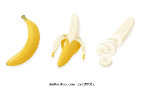 banana cartoon vector illustration cuts