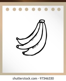 banana cartoon - vector illustration doodle