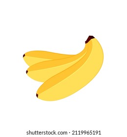 Banana cartoon vector. Banana on white background.