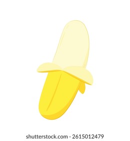 Banana cartoon vector. Banana on white background.