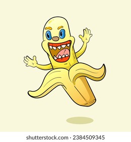 banana character vector suitable for logo purposes, learning media, and others