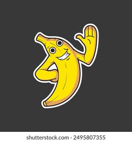 banana character who is saying hello