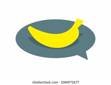 Banana chat logo icon