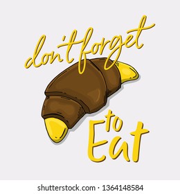 Banana chocolate and slogan