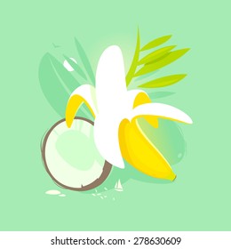 Banana and coconut