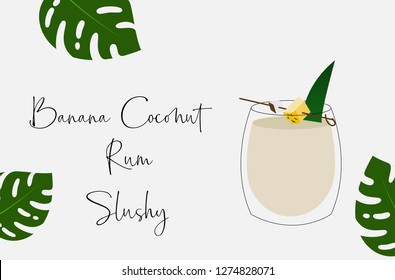 Banana Coconut Rum Slushy