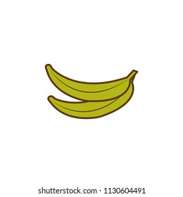banana colored icon. Element of fruits and vegetables icon for mobile concept and web apps. Colored banana icon can be used for web and mobile. Premium icon on white background