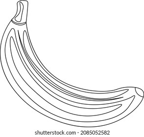 Banana coloring book. Vector illustration on a white background.