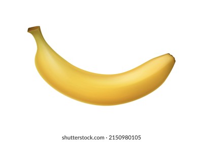 Banana composition with isolated realistic image of tropical fruit on blank background vector illustration