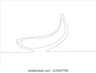 Banana. Continuous line