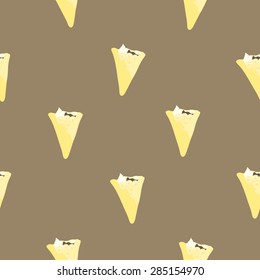 Banana crepe seamless background. vector design illustration.