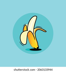 Banana cute cartoon vector illustration