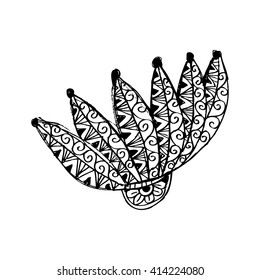 Banana with decorative style.