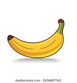 Projeto de banana suculento ícone de fruta fresca modelo vetor. vetor banana madura ilustração no branco