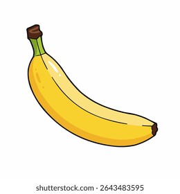 Modelo de vetor de ícone de frutas frescas suculentas de design de banana. Banana crua. Comida de biossaúde ecológica 
