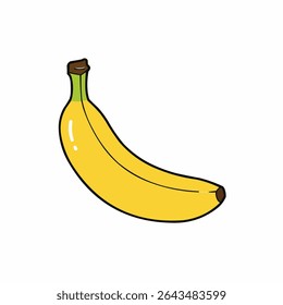 Modelo de vetor de ícone de frutas frescas suculentas de design de banana. Banana crua. Comida de biossaúde ecológica 
