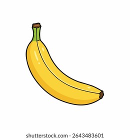 Modelo de vetor de ícone de frutas frescas suculentas de design de banana. Banana crua. Comida de biossaúde ecológica 
