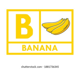 Banana design logo template illusration