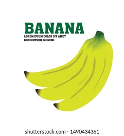 banana design, white background with text