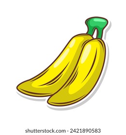 Ilustración vectorial de la mano del doodle bananero