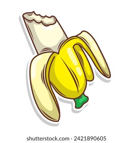 Banana doodle hand draw  vector illustration