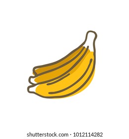 banana doodle icon
