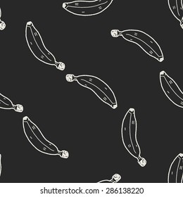banana doodle seamless pattern background