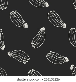 banana doodle seamless pattern background