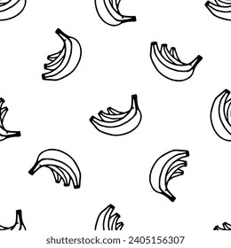 Vector de garabatos bananeros sin fisuras en fondo blanco
