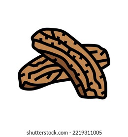 banana dried fruit color icon vector. banana dried fruit sign. isolated symbol illustration