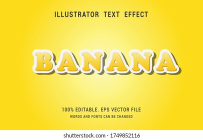 Banana Editable Colorful Text Effect