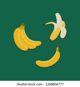 Banana Editable Vector Illustration
