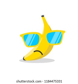 Banana face cartoon with emotion