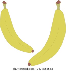 Banana Flat Design Fruit Icon. Banana Fruit Illustration editable eps. Cartoon bananas. Peel banana,  isolated on white background,  banana icon vector illustration set.