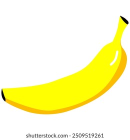 Banana Flat Design Fruit Icon. single fruit, summer symbol