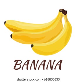 Banana. Flat design. Vector illustration. Ripe fruits for Your ideas.