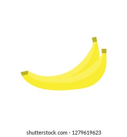 banana flat icon. colored vector design illustration.