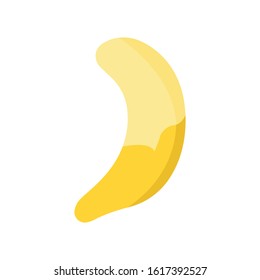 Banana flat icon.  Design template vector