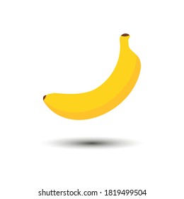 Banana flat icon isolated on white background. Vector illustration. Eps 10
