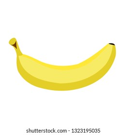 banana flat simple illustration. Kitchen cooking - vegetables and fruits series.