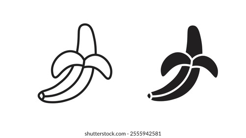 Banana flat simple vector symbols illustration.